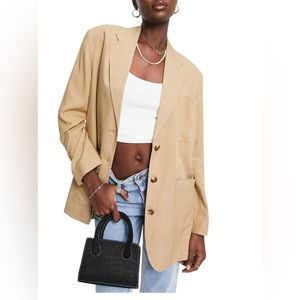 Topshop relaxed women’s blazer jacket